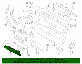 BMW X3 F25 15-17 front right inner door handle with illumination