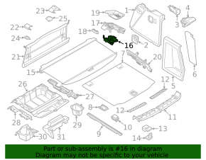 Left trunk curtain lock BMW X3 G01 18-21