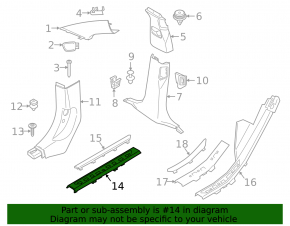 Door sill trim front left BMW X7 G07 19-22 Mokka