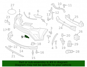Left front bumper tow hook cap for Toyota RAV4 16-18 SE