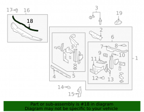Front hood seal for Toyota Land Cruiser 2008-2015