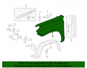 Front left wing Lexus GX460 10-23