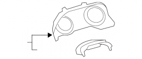 Instrument cluster cover for Toyota Camry v70 21-24 LE/XLE