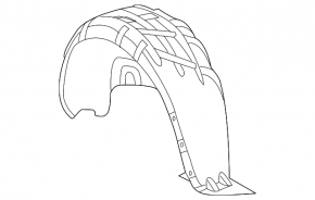 Rear right fender liner VW Beetle 12-19