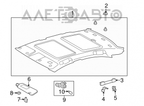 Beige headliner for a Lexus ES350 2007 sunroof
