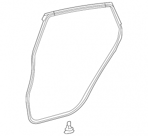 Toyota Prius 30 10-15 rear right door seal