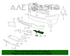 Front Bumper Insert Left Jeep Grand Cherokee WK2 11-13