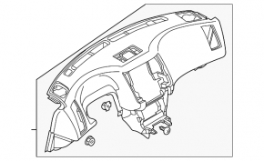 Dashboard front panel without AIRBAG Infiniti FX35 FX45 03-08 gray