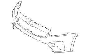 Bare front bumper Kia Forte 19-21