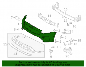 Bare front bumper Kia Forte 19-21