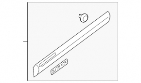 Door trim lower front right Subaru Outback 10-14