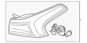 External wing light left Hyundai Santa FE 19-20 LED