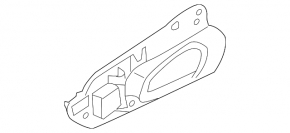 Door handle inner front left Porsche Cayenne 958 11-17 chrome, with lock button, beige trim