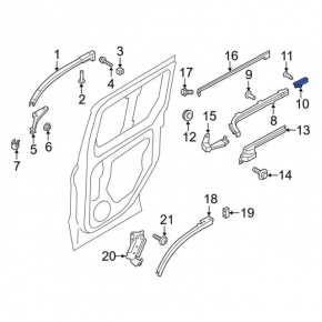 Left tailgate limiter Ford Transit Connect MK2 13-23 cargo