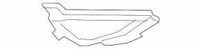 Front Bumper Grille Right Lincoln MKZ 17-20