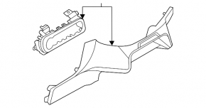 Ford Escape MK4 20-24 black center lower dash trim, no trim, broken fasteners