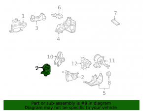 Front engine mount for Toyota RAV4 06-12 3.5