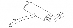 Muffler rear part with barrel BMW X3 F25 13-17 2.0T