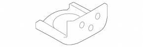 Radiator support lower front right Nissan Altima 19-24 rubber