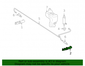 Left headlight washer nozzle for Mercedes S-class W221