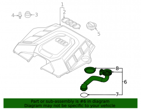 Oil filler neck Audi Q8 19-25 MHEV