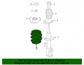 Front right spring for Kia EV6 22-24 AWD (R20)