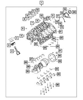 Dodge Challenger 15-15 5.7 Engine