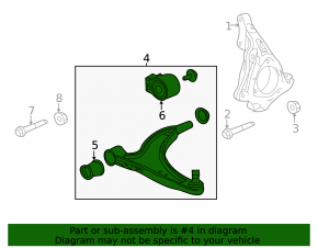Front left control arm Chevrolet Impala 14-20