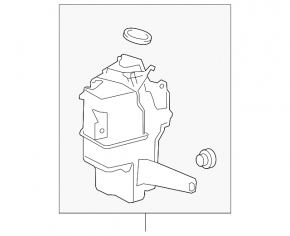 Toyota Avalon 19 washer reservoir - without neck and sensor