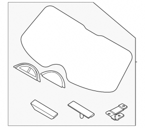 Rear glass of the trunk door Hyundai Tucson 25-26 with emblem