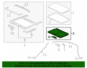 Nissan Altima 13-18 Sunroof Curtain