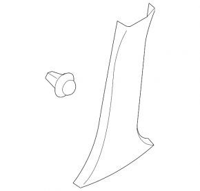 Subaru Forester 14-18 SJ lower left center pillar trim, black