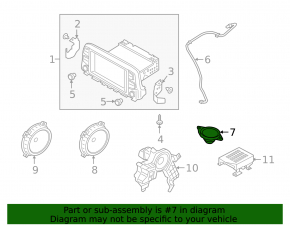 Central torpedo speaker Hyundai Kona 18-23
