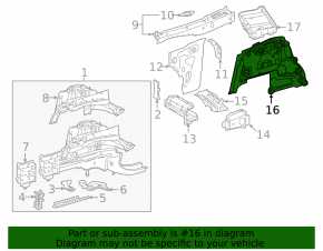 Engine arch protection side left Mercedes GLC 16-22