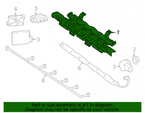 Mercedes GLC 20-22 central rear bumper bracket for foot-operated tailgate sensor, AMG pack