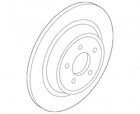 Rear left brake disc Ford Edge 15-11mm