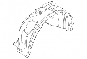 Lincoln Corsair 20-26 front right fender liner