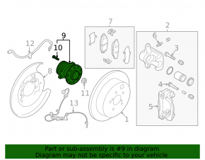 Rear left hub Toyota GT86 17-20