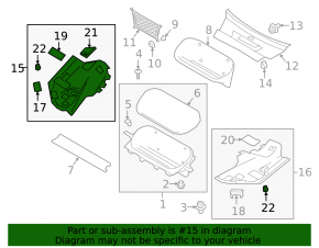 Right underhood trim for Jaguar I-Pace 19-23