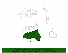 Lexus RX300 98-03 front exhaust manifold, rusty, with lambda sensor