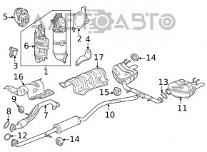 Exhaust manifold with catalytic converter Honda Civic XI FE/FL 22- 1.5T