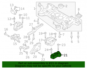 Engine bracket left VW Jetta 11-18 USA 1.4T