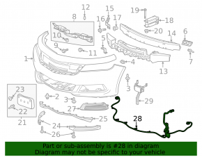 Chevrolet Impala Front Bumper Wiring 14-20