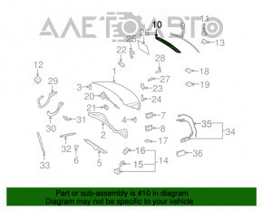 Mercedes W221 06-13 trunk lid number plate light bar for keyless, without camera