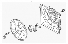 Radiator shroud diffuser assembly Kia Sorento 16-20 3.3