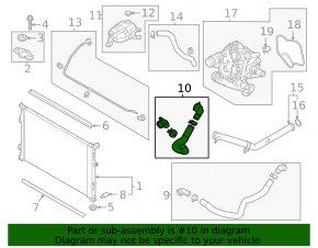 Upper cooling pipe Hyundai Sonata 20-23 2.5