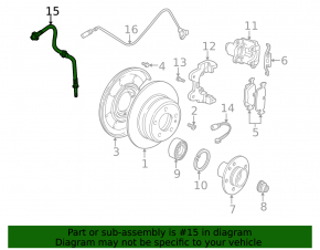 Rear left brake hose BMW X3 E83 03-10