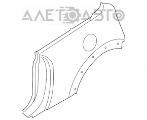 Quarter wing rear right Mini Cooper Clubman R55 07-14 white, butt