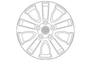 Wheel disk R20 Toyota Sequoia 08-17 platinum curb