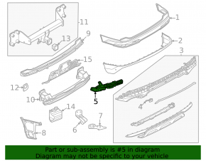 Lower left rear bumper bracket for Audi SQ7 20-24